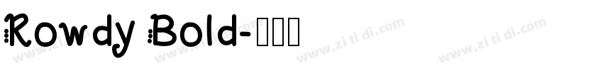 Rowdy Bold字体转换